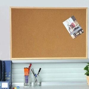 NNRTS Wall Mounted Cork Board Wood Hanging Message Board 20X30cm